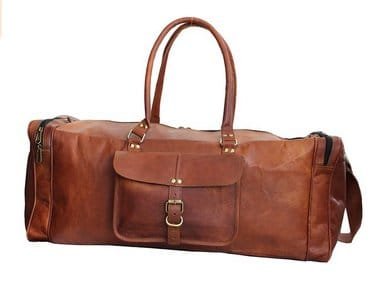 Leather Rustic Square Travel Duffle Bag